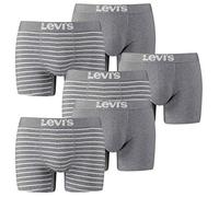 6er Pack Levis Men Vintage Stripe YD B Boxer Brief Boxershorts Unterhose Pant Unterwäsche, Farbe:758 - Middle Grey mélange, Bekleidungsgröße:XL