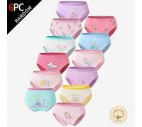 6er-Pack Mädchen Unterwäsche, süße bedruckte Höschen in Pastellfarben, sortiert mit Cartoon-Bären, Flamingos, Prinzessinnen, Meerjungfrauen und Herzen