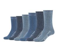 Mustang Socken 6er-Pack Midi Damen – Baumwollmischung, verstärkt – Grau 35-38
