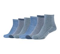 6er Pack Mustang Casual Baumwolle Quarter Socken Damen 5303 - stone mix 35-38
