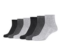 6er Pack Mustang Casual Baumwolle Quarter Socken Damen 9203 - fog mix 35-38