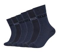 Mustang 6er Pack Midi Socken Herren blau, 39-42
