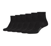 Mustang 6er Pack Ankle Socken Damen schwarz, 35-38