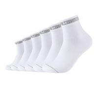 6er Pack Mustang Casual Bio-Baumwolle Quarter Socken Herren 1000 - white 43-46