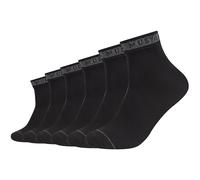 6er Pack Mustang Casual Bio-Baumwolle Quarter Socken Herren 9999 - black 39-42