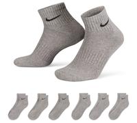 Nike Unisex Socken Everyday Cushioned Ankle Socks (6 Pairs) SX7669-064 46-50 Carbon Heather/Black