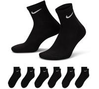 Nike Herren Everyday Cushioned Socken (6 Paar), Black/White, L
