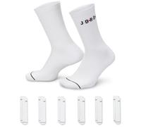 6er Pack NIKE Jordan Everyday Crew-Socken 100 - white/gym red/black 46-50