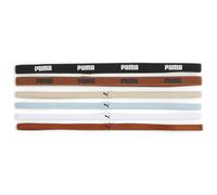 6er Pack PUMA AT Haarbänder Damen 28 - puma black/teak/putty/turquoise surf/puma white