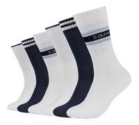 Socken S.OLIVER "essentials 6er Pack", Damen, Gr. 35-38, schwarz saphire, 47% Baumwolle, 20% Baumwolle, 29% Polyester, 3% Elasthan, 1% Polyamid, gestreift, Socken Socken, 6er Pack, mit RCS-zertifizier