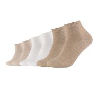 6er Pack s.Oliver Originals Baumwolle Quarter Socken 8200 - nature melange 39-42