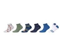 6er Pack s.Oliver Originals Motif Baumwoll Sneakersocken Jungen 5380 - beaucoup blue 27-30