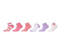 6er Pack s.Oliver Originals Motif Baumwoll Sneakersocken Mädchen 8200 - nature melange & 4430 31-34