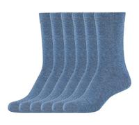 6er Pack s.Oliver Originals Organic Crew Socken Damen 5500 - denim melange 39-42