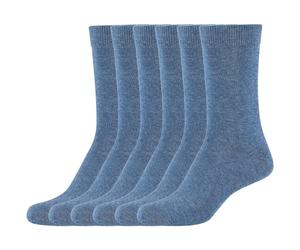 6er Pack s.Oliver Originals Organic Crew Socken Damen 5500 - denim melange 39-42