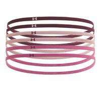 6er Pack UNDER ARMOUR Mini Elastic Stirnbänder Damen 602 - dark maroon/fuchsia dusk/tourmaline pink