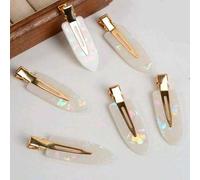 6er Set elegante Haarklammern aus Azetat - Süße ovale Haarstyling Haarklammern für Frauen & Mädchen, nahtloses Seitenpony Haarspangen Set, geeignet fü