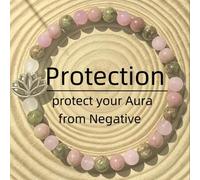 6mm Lotus Chakra Armband mit Rosenquarz, Rhodonit und Unakit - Natürliche Edelsteinperlen symbolisieren Wohlstand und Liebe. Dieses elegante Stücke is