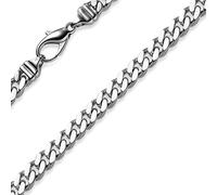 6mm Panzerkette Kette Collier aus 750 Gold Weißgold massiv 45cm Goldkette