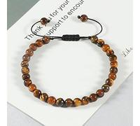 6mm Tigerauge Stein Armband Bunte Chakra Perlen Männer Frauen Buddha Armbänder Heilperlen Geflochtene Armreifen Einstellbar