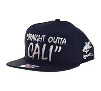 6P Straight Outta Cali Cap Djinns Flatbrim Cap Trendcap (One Size - schwarz)
