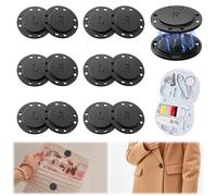 6Paar Magnetische Knopf,Druckknöpfe Magnetknöpfe Zum Annähen,26mm Magnetverschluss Mit Mini Nähset,Taschemagnet-Verschlüsse,Druckknopf Groß Für Kleidung Windjacke Tasche Handarbeiten Nähen Strickjacke
