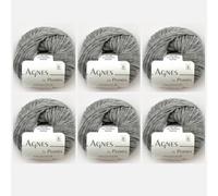 6x Agnes by Permin - Luxus-Chainette aus Yak, Cashmere & Merino (25g/110m) (03 grau)