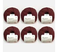 6x Agnes by Permin - Luxus-Chainette aus Yak, Cashmere & Merino (25g/110m) (05 guava)