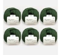 6x Agnes by Permin - Luxus-Chainette aus Yak, Cashmere & Merino (25g/110m) (07 mossgrün)