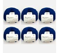 6x Agnes by Permin - Luxus-Chainette aus Yak, Cashmere & Merino (25g/110m) (08 royal blau)