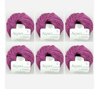 6x Agnes by Permin - Luxus-Chainette aus Yak, Cashmere & Merino (25g/110m) (12 himbeere)