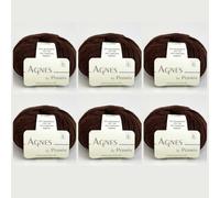 6x Agnes by Permin - Luxus-Chainette aus Yak, Cashmere & Merino (25g/110m) (14 nuss)