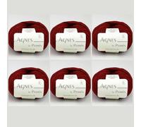 6x Agnes by Permin - Luxus-Chainette aus Yak, Cashmere & Merino (25g/110m) (16 rot)