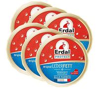 6x Erdal Protect Original Lederfett - Alle Farben, Intensivpflege mit Nässeschutz, 150 ml