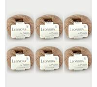 6x Leonora by Permin - Edles Seide-Wolle-Mohair-Garn (04 beige)