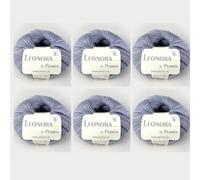 6x Leonora by Permin - Edles Seide-Wolle-Mohair-Garn (06 hellsilber)