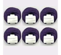 6x Leonora by Permin - Edles Seide-Wolle-Mohair-Garn (26 aubergine)
