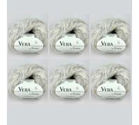6x Vera by Permin - Ganzjahresgarn aus Chainette, Baby-Alpaka & Baumwolle (125m/50g) (01 maisfeld)
