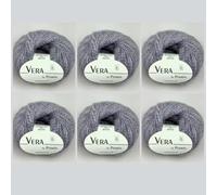 6x Vera by Permin - Ganzjahresgarn aus Chainette, Baby-Alpaka & Baumwolle (125m/50g) (04 zartes violett)