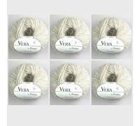 6x Vera by Permin - Ganzjahresgarn aus Chainette, Baby-Alpaka & Baumwolle (125m/50g) (17 cremefarben)