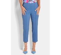 Stretch-Hose GOLDNER "7/8-Bengalinhose BELLA mit Biesen", Damen, Gr. 40, N-Gr, blau, Obermaterial: 67% Baumwolle CO. 28% Polyamid PA. 5% Elasthan EL., Hosen (71803956-40) blau