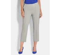 Stretch-Hose GOLDNER "Kurzgröße 7/8-Bengalinhose BELLA mit Biesen", Damen, Gr. 24, K-Gr, beige (stein), Obermaterial: 67% Baumwolle CO. 28% Polyamid PA. 5% Elasthan EL., Hosen (28339122-24) stein