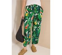 Culotte CECIL, Damen, Gr. XS, Länge 26, khaki, Stoff, 100% Viskose, geblümt, normal 7/8-Länge, Hosen Culotte, mit allover Print (64843127-XS) khaki