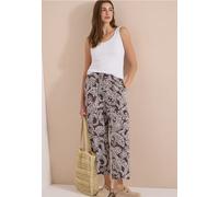 7/8-Hose CECIL, Damen, Gr. XXL, Länge 26, braun (braun cacao), Stoff, 100% Viskose, gemustert, loose fit 7/8-Länge, Hosen 7/8-Hose, in 7/8-Länge (90415951-XXL) braun cacao