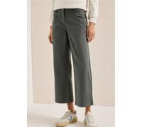 Culotte CECIL, Damen, Gr. 34, Länge 26, clear khaki, Web, 96% Baumwolle, 4% Elasthan, unifarben, loose fit knöchelfrei, Hosen Culotte, High Waist (36385744-34) clear khaki