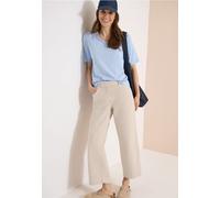 Loose-fit-Jeans CECIL, Damen, Gr. 34, Länge 26, pearl beige, Jeans, 98% Baumwolle, 2% Elasthan, unifarben, 7/8-Länge, Jeans, mit Wide Legs (98309917-34) pearl beige