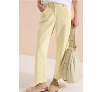 Cecil Damen High Waist Wide Leg Jeans im Loose Fit in Gelb, Gr: 33