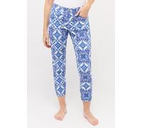 7/8-Hose ANGELS "ORNELLA", Damen, Gr. 38, N-Gr, blau (royal blau), Web, Obermaterial: 97% Baumwolle, 3% Elasthan, gemustert, slim fit 7/8-Länge, Hosen 7/8-Hose (41963921-38)