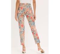 7/8-Hose BONPRIX, Damen, Gr. 36, N-Gr, braun (taupe geblümt), Obermaterial: 97% Baumwolle, 3% Elasthan, regular fit, Hosen 7/8-Hose, aus Baumwolle mit Elasthan, Regular Fit, femininer Stil (60690245-3