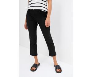 7/8-Hose BONPRIX, Damen, Gr. 50, N-Gr, schwarz, Web, Obermaterial: 71% Polyester, 25% Viskose, 4% Elasthan, unifarben, slim fit 7/8-Länge, Hosen 7/8-Hose, niedrige Leibhöhe, elastisch und formstabil (